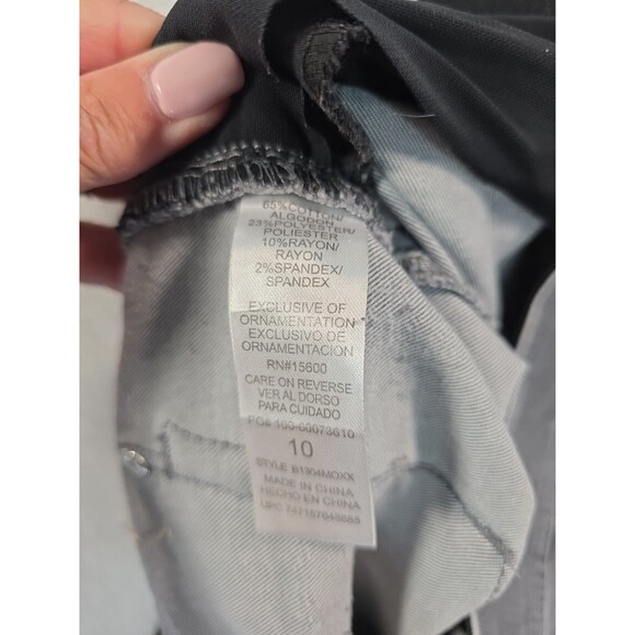 Democracy AB Solution Jeans Women's Size 10 Ankle Gray Tummy Control Distressed - Picture 10 of 10